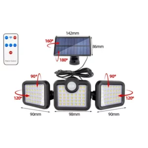 Waterproof Triple Solar LED with Motion Sensor