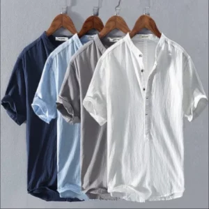 2023 Men's New Linen Casual Short Sleeve Shirt