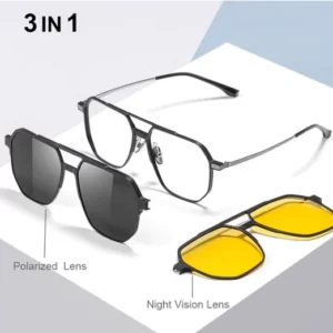 3 In 1 Magnetic Polarized Sunglasses