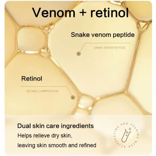 Retinol snake venom gold mask