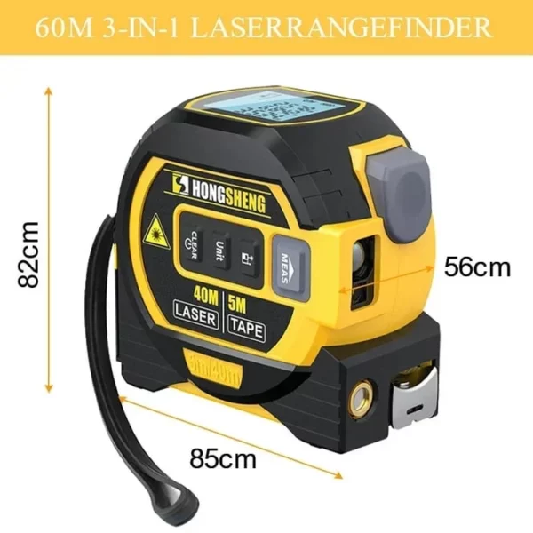 3 in 1 Laser Rangefinder--steel tape distance meter