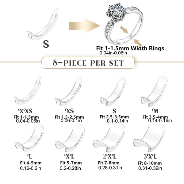 Invisible Ring Size Adjuster Support Set (8PCS)