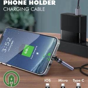 180º Rotary Phone Holder Charging Cable