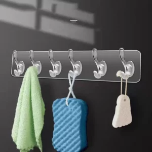 Multifunctional Transparent 6 Hooks - Kitchen Gadgets