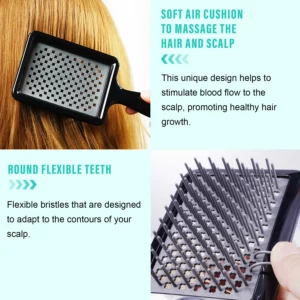 Aliver Detangling scalp and Hair Brush, anti-static massage paddlebrush