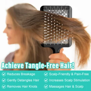 Aliver Detangling scalp and Hair Brush, anti-static massage paddlebrush