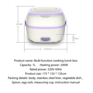 Multi-function electric cooking lunch box