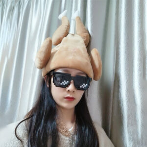 Roast Chicken Hat - Quirky Gift - Moveable Leg