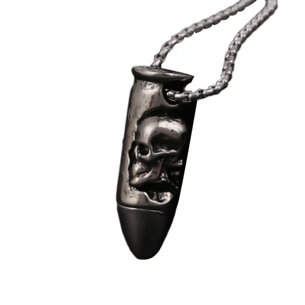 Holy Cross Bullet Skull Necklace