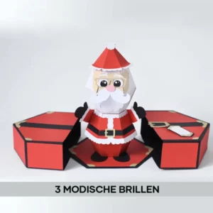 3D-Popup-Box-Karte „Weihnachtsmann-Streich“