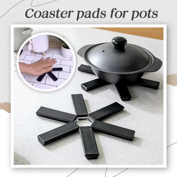 Foldable Heat Resistant Insulation Coaster Pads for Pan Pot Bowl Holder