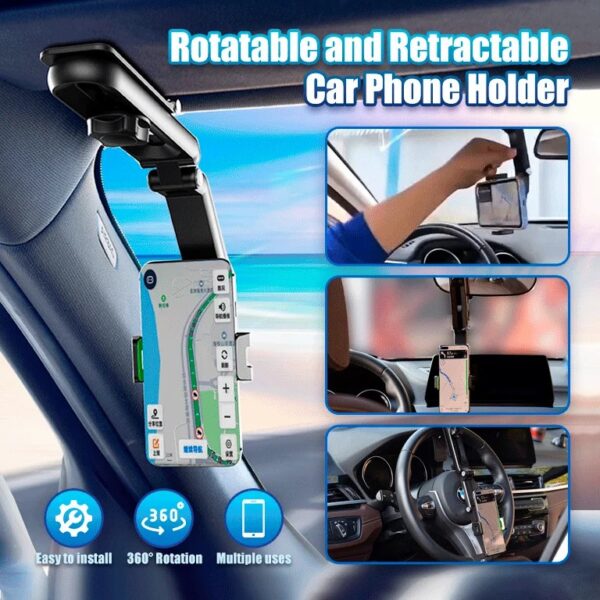 New Rotatable and Retractable Car Phone Holder