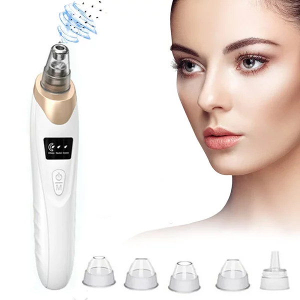5 in 1 Rechargeable Digital Blackhead Remover - Beauty & Health
