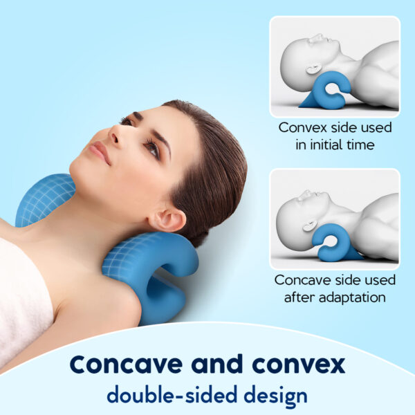Neck Shoulder Stretcher Relaxer Chiropractic Traction Pillow for Pain Relief