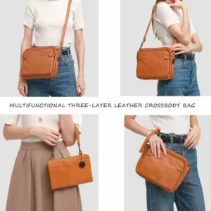 Crossbody Leather Shoulder Bags and Clutches