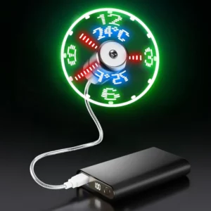 USB LED Clock Fan