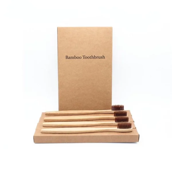 4 Pack || Natural EcoFriendly Bamboo Toothbrush