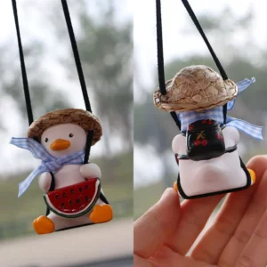 School Bag Straw Swing Duck Car Hanging Ornament