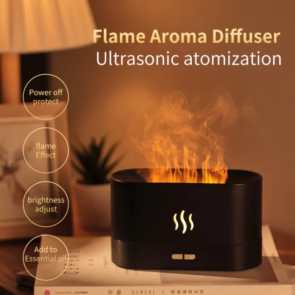 180ML Simulation Flame Mist Humidifier