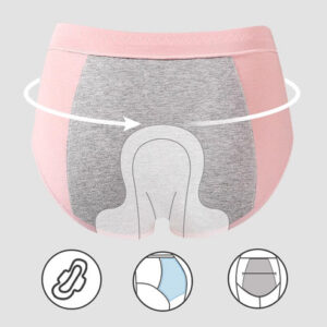 3PCS Women’s Widened Leak-proof Panties with Front Pocket