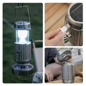 2-in-1 Outdoor Adventure Solar Light and Portable Fan